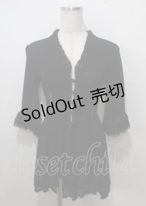 画像: Ozz oneste / チュール重ねチュニック  黒 Y-25-07-06-038-OO-TO-SZ-ZY