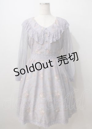 画像: axes femme POETIQUE / ローズブーケ切替ワンピース  ラベンダー Y-25-07-06-042-AX-OP-SZ-ZY