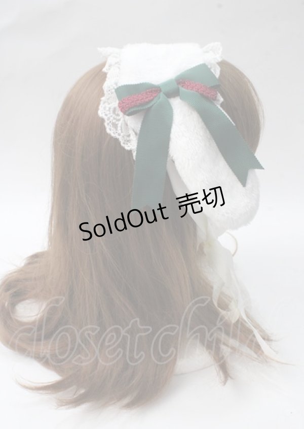 画像3: Angelic Pretty / ロップイヤーbunnyヘッドドレス/原宿店限定  白×グリーン Y-25-07-08-066-AP-AC-SZ-ZY (3)
