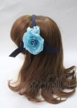 画像2: Innocent World / 紫陽花と薔薇のカチューシャ - ブルー Y-25-07-08-069-IW-AC-SZ-ZY (2)