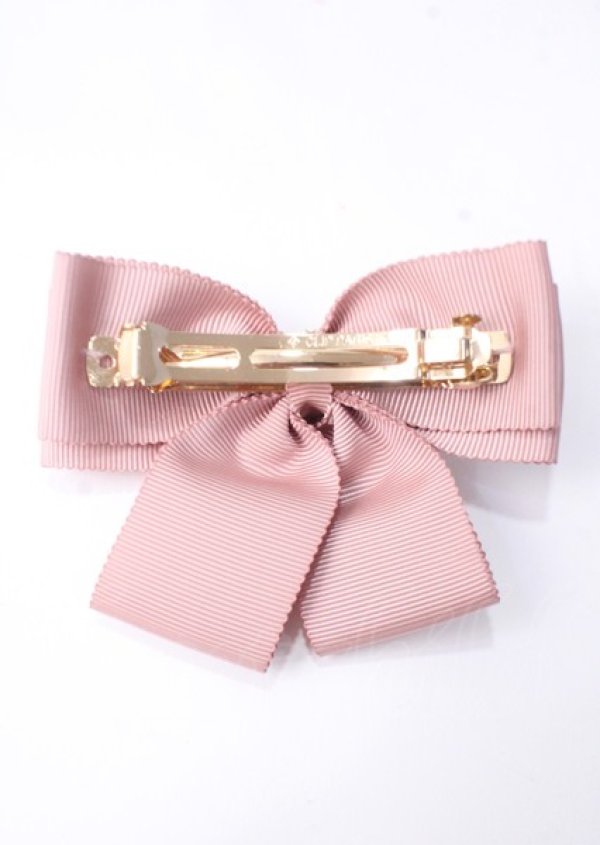 Maison de FLEUR / ビジューグログランリボンバレッタ F ピンク