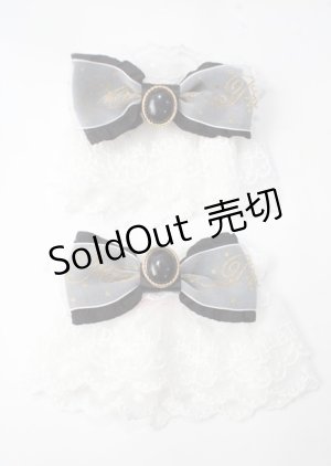 画像: Angelic Pretty / Princessロゴリボンお袖とめ  クロ Y-25-07-08-008-AP-ZA-SZ-ZY