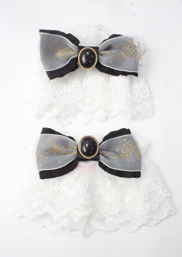 画像1: Angelic Pretty / Princessロゴリボンお袖とめ  クロ Y-25-07-08-008-AP-ZA-SZ-ZY (1)