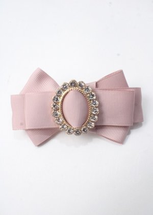 画像: Maison de FLEUR / ビジューバックルリボンバレッタセット F ピンク Y-25-07-08-023-LO-ZA-SZ-ZT0711Y