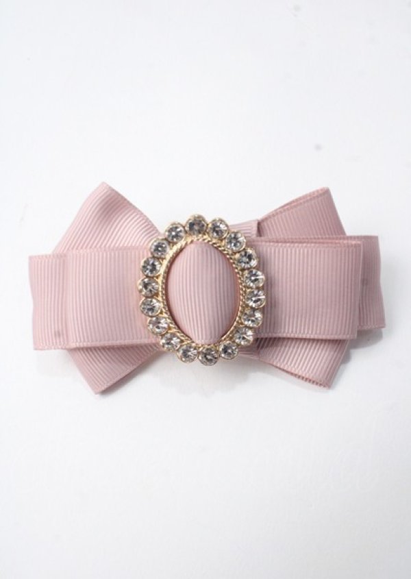 画像1: Maison de FLEUR / ビジューバックルリボンバレッタセット F ピンク Y-25-07-08-023-LO-ZA-SZ-ZT168-F001 (1)