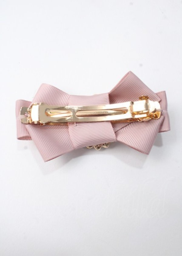 画像2: Maison de FLEUR / ビジューバックルリボンバレッタセット F ピンク Y-25-07-08-023-LO-ZA-SZ-ZT168-F001 (2)