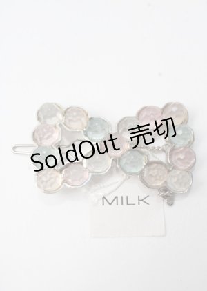 画像: MILK / クリスタルribbonバレッタ  シルバー×キャンディカラー Y-25-07-08-031-ML-AC-SZ-ZT168-F003