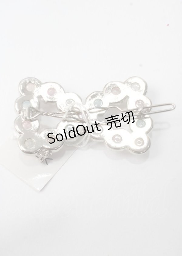画像2: MILK / クリスタルribbonバレッタ  シルバー×キャンディカラー Y-25-07-08-031-ML-AC-SZ-ZT168-F003 (2)
