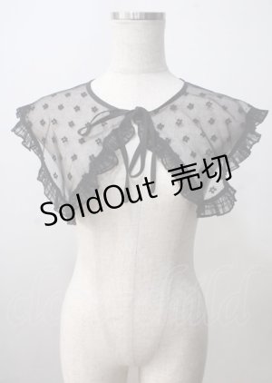 画像: merry jenny / bigレーシーフリル付け襟 F 黒 Y-25-07-08-045-LO-ZA-SZ-ZT0711Y