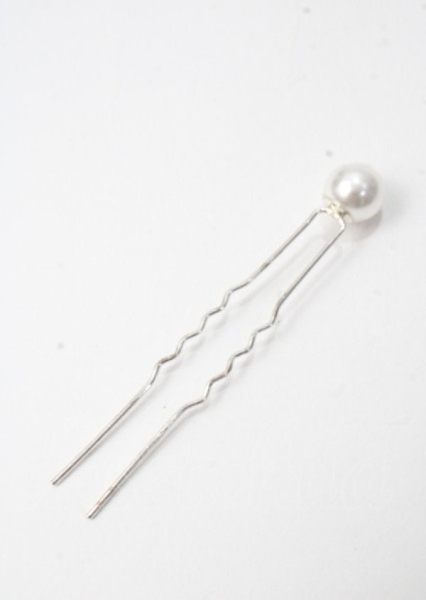 画像1: MARBLE / パールピン  ホワイト×シルバー Y-25-07-08-053-GO-AC-SZ-ZT168-F003 (1)