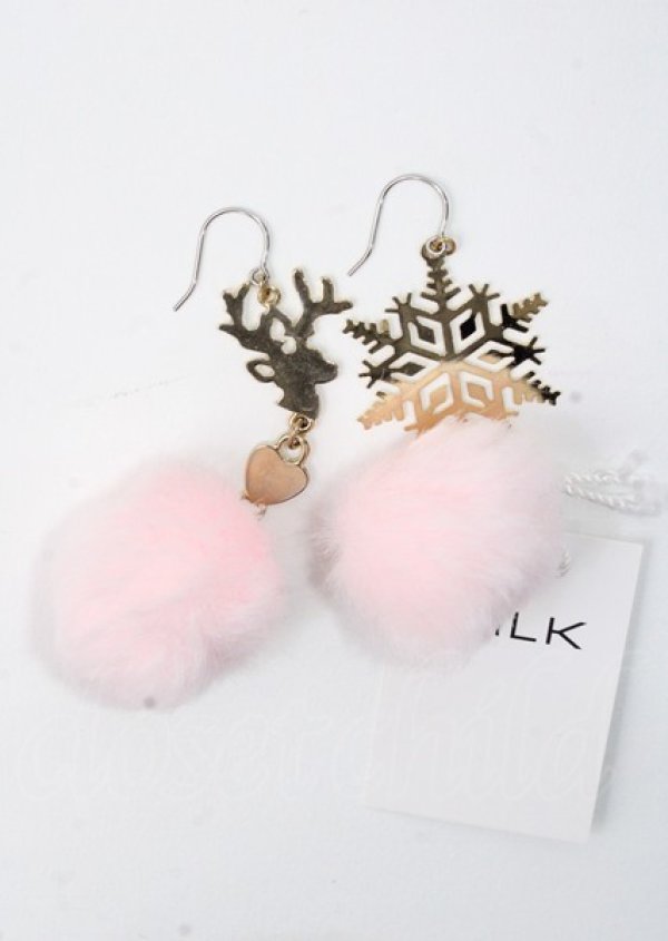 画像2: MILK / Nordicピアス  ピンク×ゴールド Y-25-07-11-040-ML-AC-SZ-ZI (2)