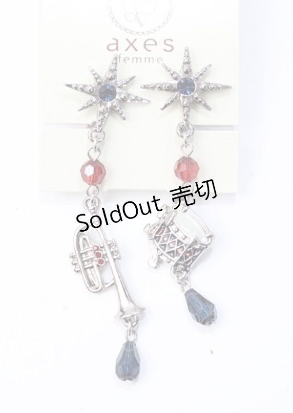 画像1: axes femme POETIQUE / トイマーチイヤリング  シルバー Y-25-07-11-042-AX-AC-AS-ZT168-F007 (1)