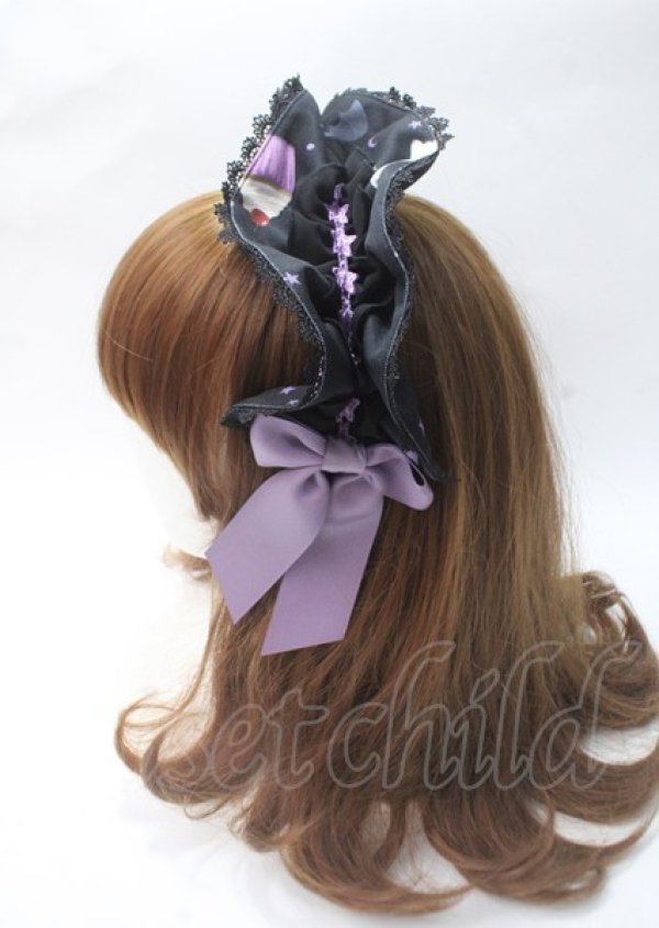 画像2: axes femme kawaii / ハロウィンナイトカチューシャ F 黒 Y-25-07-11-049-AX-AC-SZ-ZY (2)