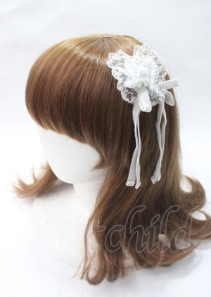 画像: Angelic Pretty / Angel Bouquetリボンクリップ  白 Y-25-07-11-054-AP-AC-SZ-ZY