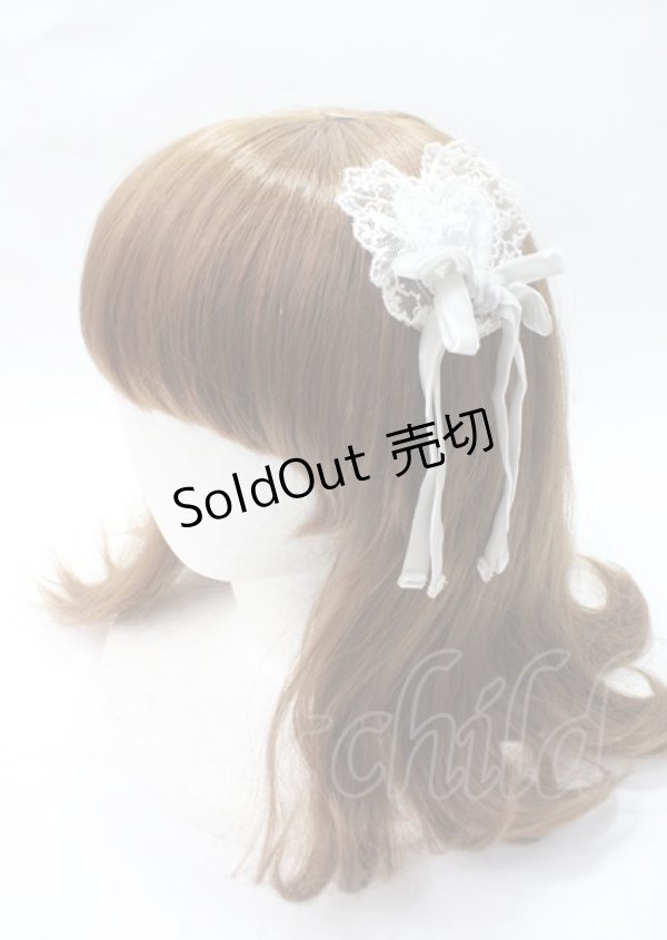 画像1: Angelic Pretty / Angel Bouquetリボンクリップ  白 Y-25-07-11-054-AP-AC-SZ-ZY (1)
