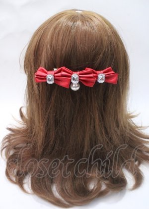 画像: Angelic Pretty / Prima Ribbonバレッタ  レッド Y-25-07-11-056-AP-AC-SZ-ZY