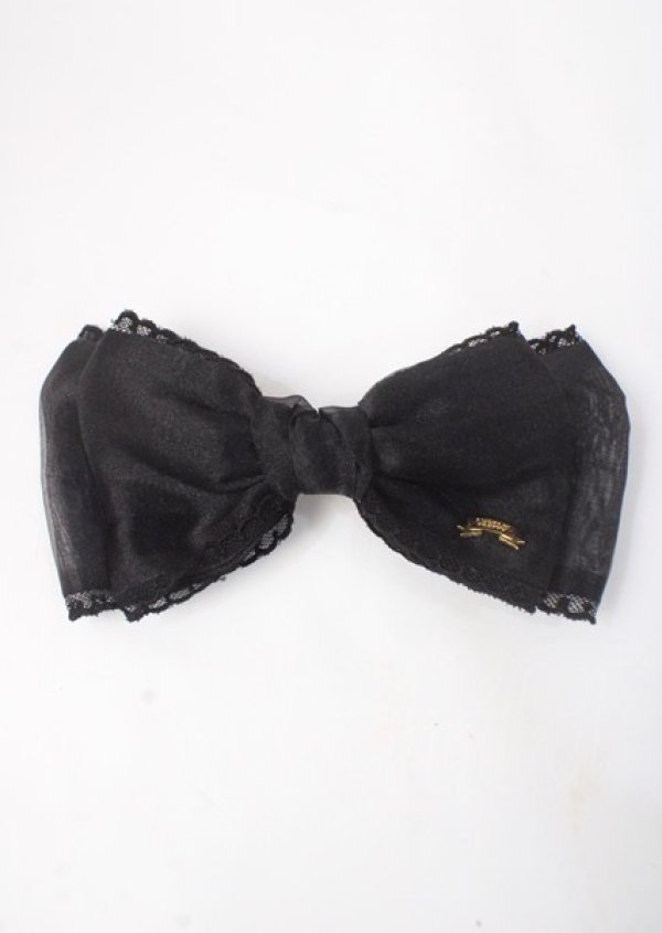 画像2: Angelic Pretty / シャーベットリボンバレッタ  黒 Y-25-07-11-057-AP-ZA-SZ-ZY (2)