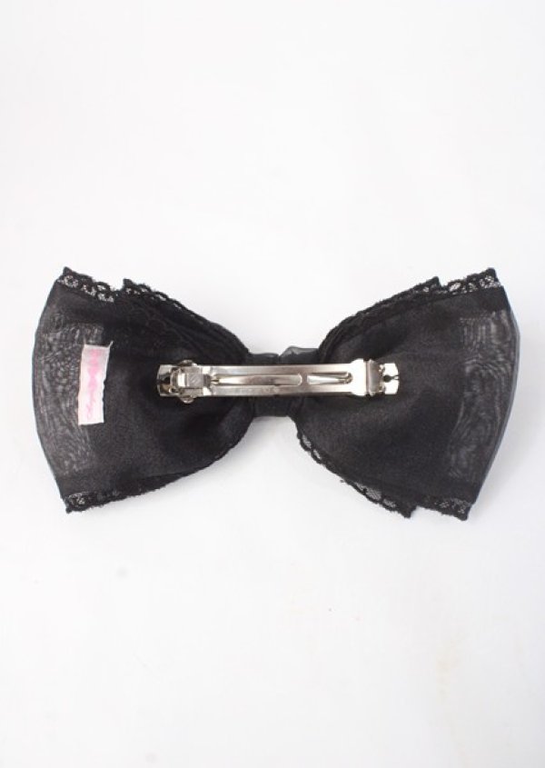 画像3: Angelic Pretty / シャーベットリボンバレッタ  黒 Y-25-07-11-057-AP-ZA-SZ-ZY (3)