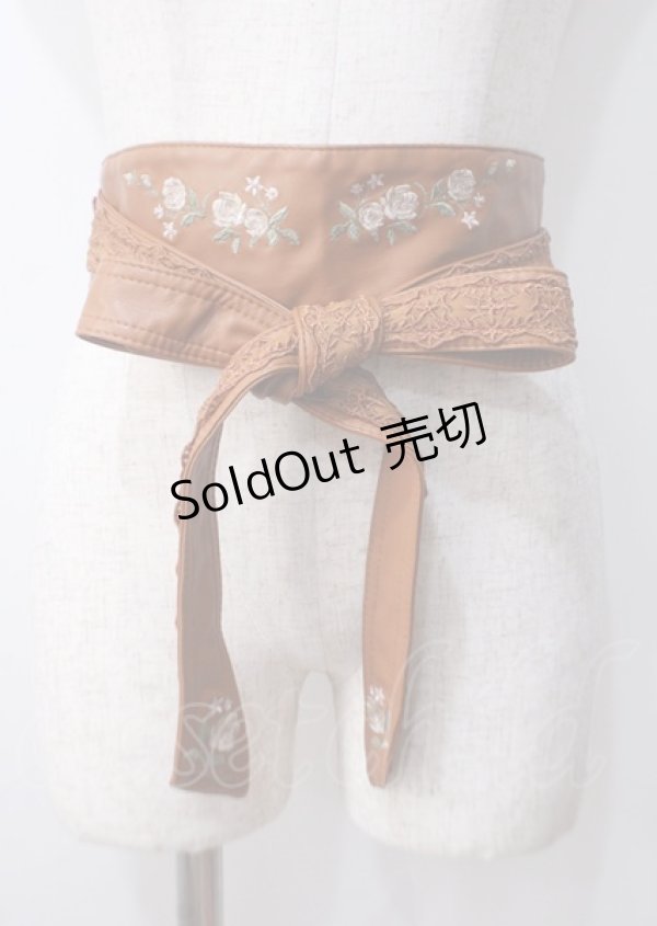 画像1: axes femme / 薔薇刺繍サッシュベルト   Y-25-07-11-060-AX-ZA-SZ-ZT169-F003 (1)