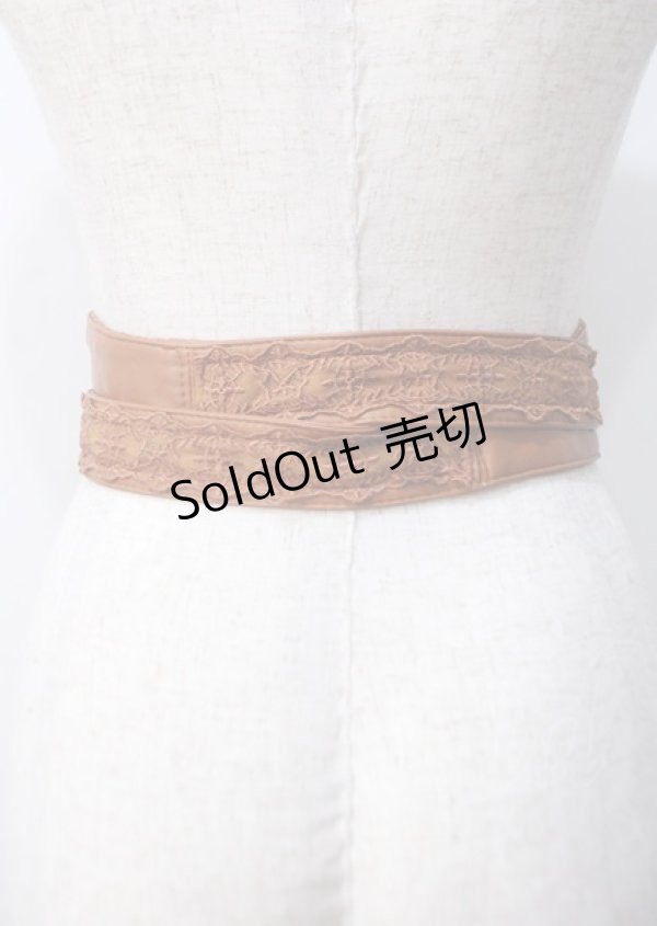 画像2: axes femme / 薔薇刺繍サッシュベルト   Y-25-07-11-060-AX-ZA-SZ-ZT169-F003 (2)