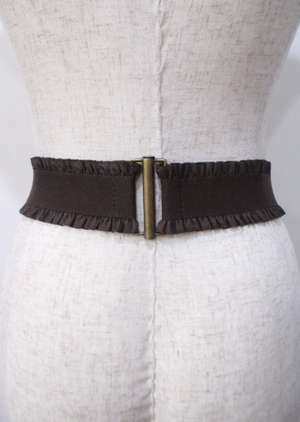 画像2: axes femme / カメオバックルゴムベルト  シルバー Y-25-07-11-066-AX-ZA-SZ-ZY (2)