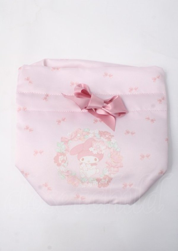 画像1: Maison de FLEUR / マイメロ巾着ホポーチ  ピンク Y-25-07-11-068-LO-ZA-SZ-ZT169 (1)