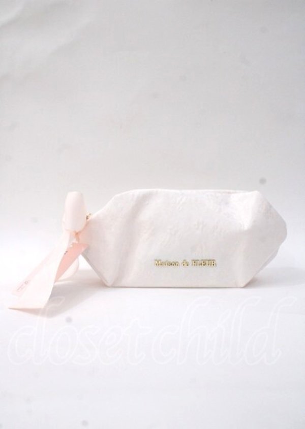 画像1: Maison de FLEUR / フラワージャガードキャラメルポーチ  ピンク Y-25-07-11-072-LO-ZA-AS-ZT169 (1)