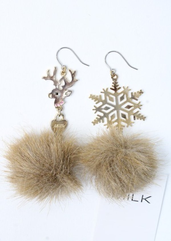 画像1: MILK / Nordicピアス  ブラウン Y-25-07-11-008-ML-AC-SZ-ZI (1)