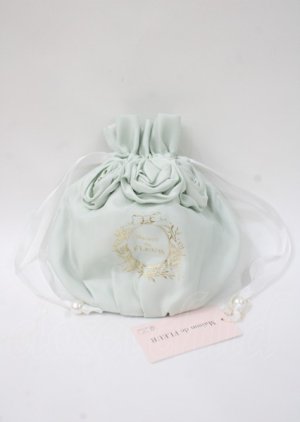画像: Maison de FLEUR / フラワー巾着 F ミント Y-25-07-11-076-LO-ZA-AS-ZT0713Y