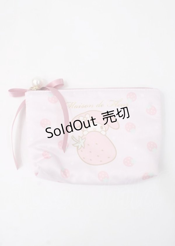 画像1: Maison de FLEUR / マイメロディミニポーチ  ピンク Y-25-07-11-079-LO-ZA-SZ-ZT169-F003 (1)