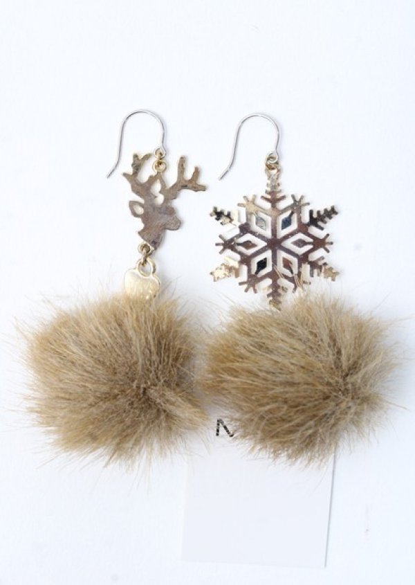 画像2: MILK / Nordicピアス  ブラウン Y-25-07-11-008-ML-AC-SZ-ZI (2)