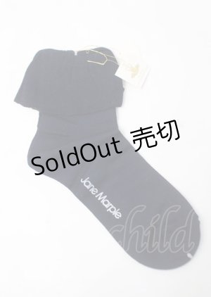 画像: Jane Marple / リボン付きソックス  紺 Y-25-07-11-081-JM-ZA-SZ-ZT169-F003