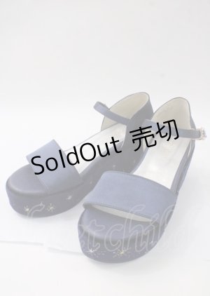 画像: axes femme POETIQUE / 星座刺繍サンダル L 紺 Y-25-07-11-114-AX-SH-SZ-ZY