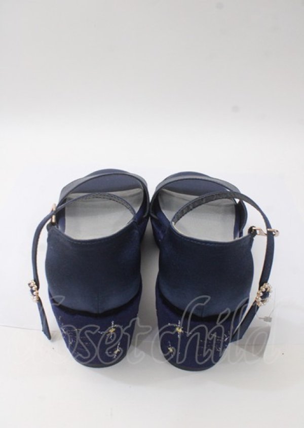 画像3: axes femme POETIQUE / 星座刺繍サンダル L 紺 Y-25-07-11-114-AX-SH-SZ-ZY (3)