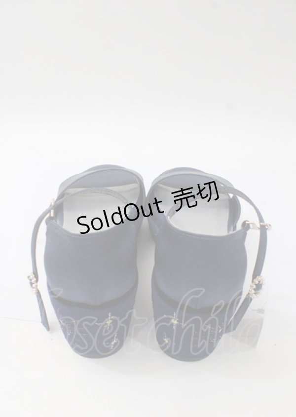 画像3: axes femme POETIQUE / 星座刺繍サンダル L 紺 Y-25-07-11-114-AX-SH-SZ-ZY (3)