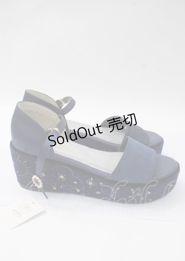 画像4: axes femme POETIQUE / 星座刺繍サンダル L 紺 Y-25-07-11-114-AX-SH-SZ-ZY (4)