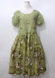 画像1: WONDERFUL WORLD / 睡蓮と少女ワンピース  グリーン Y-25-07-11-123-LO-OP-SZ-ZY (1)