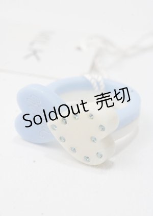 画像: MILK / ツインハートリング  アイボリー×サックス Y-25-07-11-002-ML-AC-SZ-ZI