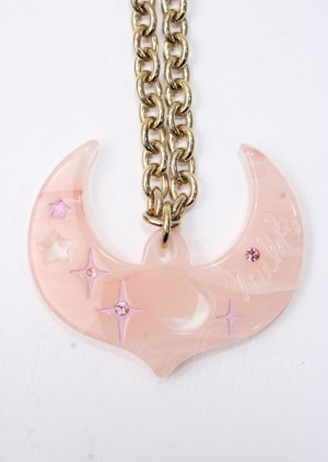画像: MILK / MOONネックレス  ピンク×ゴールド Y-25-07-11-019-ML-AC-SZ-ZI