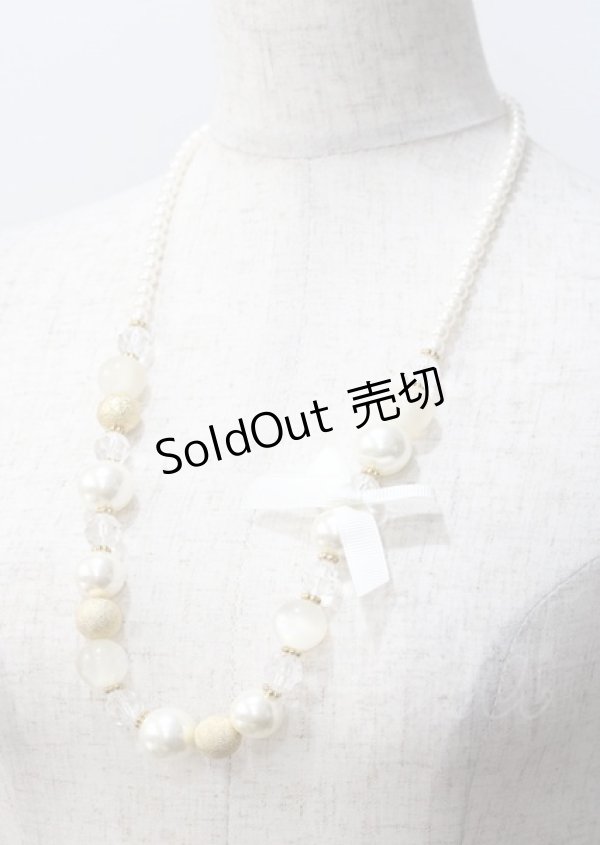画像1: axes femme / パール連ネックレス  生成り Y-25-07-11-024-AX-AC-SZ-ZT168-F007 (1)
