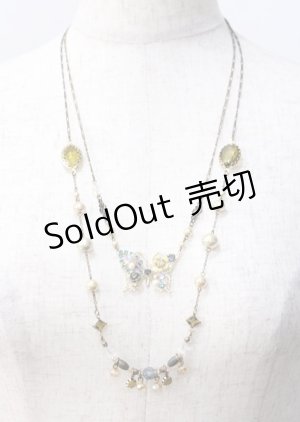 画像: axes femme / 蝶モチーフ2連ネックレス  アンティークゴールド Y-25-07-11-034-AX-AC-SZ-ZY