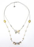 画像3: axes femme / 蝶モチーフ2連ネックレス  アンティークゴールド Y-25-07-11-034-AX-AC-SZ-ZY (3)