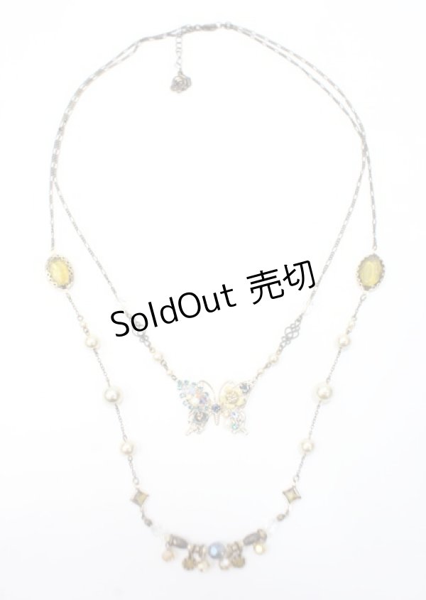 画像3: axes femme / 蝶モチーフ2連ネックレス  アンティークゴールド Y-25-07-11-034-AX-AC-SZ-ZY (3)