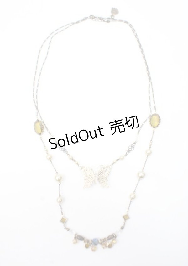 画像4: axes femme / 蝶モチーフ2連ネックレス  アンティークゴールド Y-25-07-11-034-AX-AC-SZ-ZY (4)