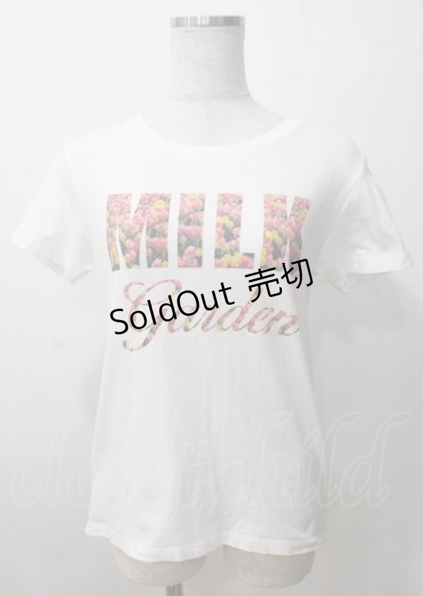 画像1: MILK / MILKガーデンTee  白 Y-25-07-12-035-ML-TO-SZ-ZT181 (1)