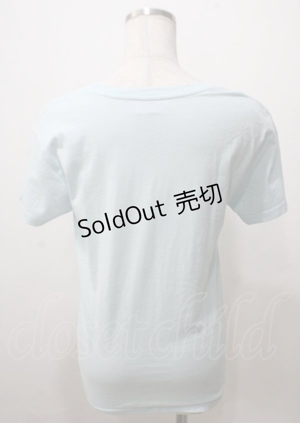 画像2: Nile Perch / くまプリントTeeシャツ  サックス Y-25-07-12-037-LO-TS-SZ-ZT107 (2)