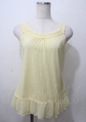 画像: axes femme / 裾チュールレースタンク M イエロー Y-25-07-12-040-AX-TO-SZ-ZY