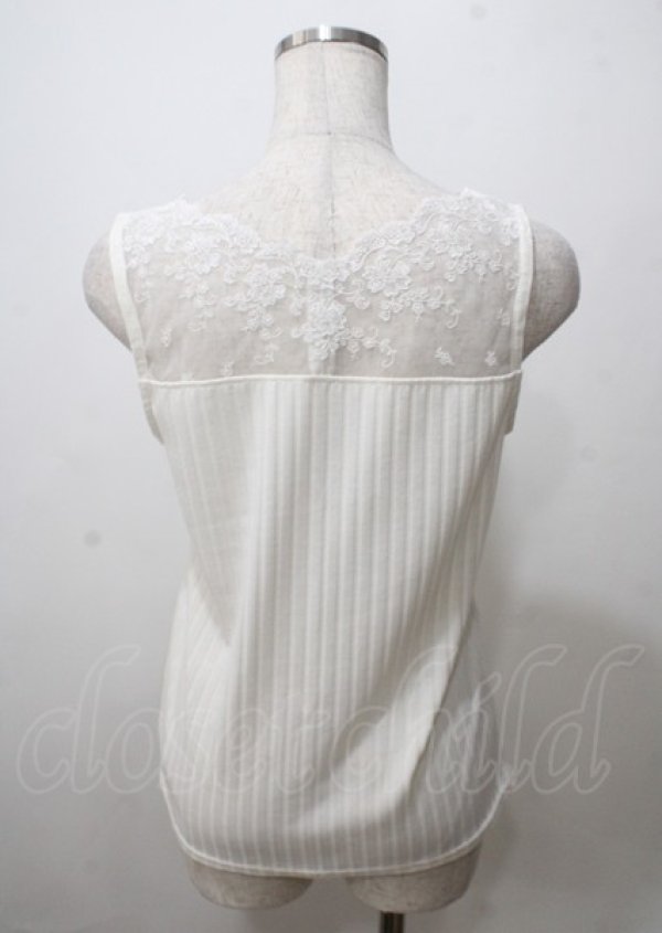 画像2: axes femme / レースビジュータンクトップ  白 Y-25-07-12-041-AX-TO-SZ-ZY (2)