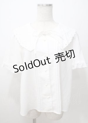 画像: axes femme / 刺繍襟ブラウス  白 Y-25-07-12-046-AX-BL-SZ-ZY