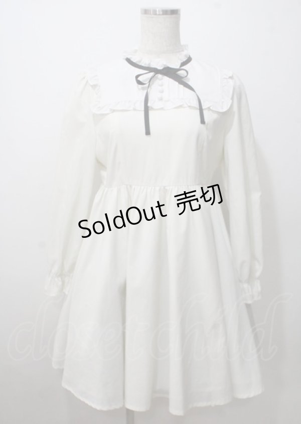 画像1: Ank Rouge / スクエアヨークワンピース  クリーム Y-25-07-12-062-CA-OP-SZ-ZT453 (1)